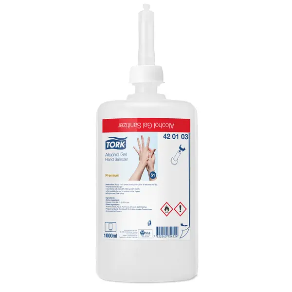 Tork S1 Händedesinfektions-Gel - 6x1 Liter | Levejo